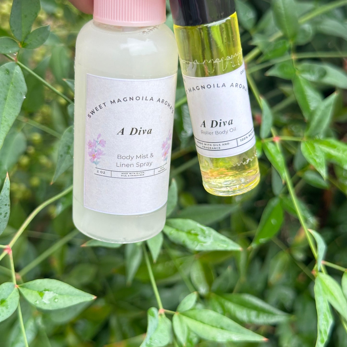 Diva body oil and mist- roll on body oil - body/linen spray