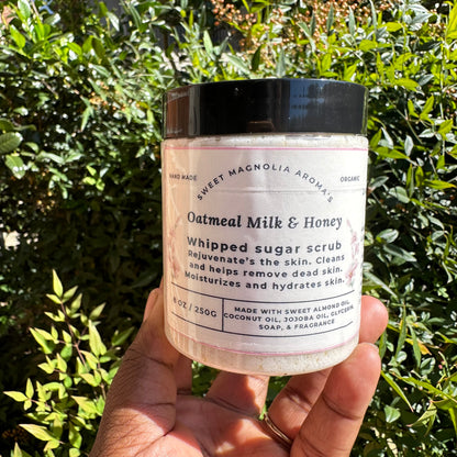 Exfoliating Whipped Sugar Scrub for Radiant Skin.
