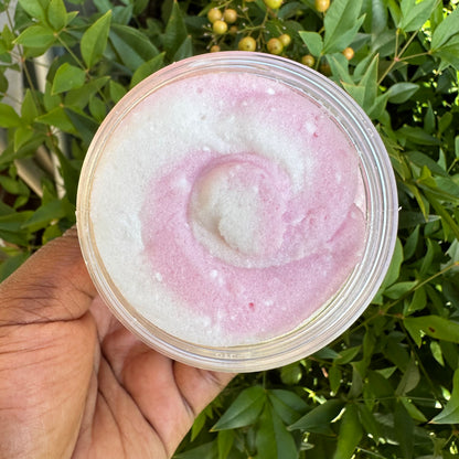 Exfoliating Whipped Sugar Scrub for Radiant Skin.