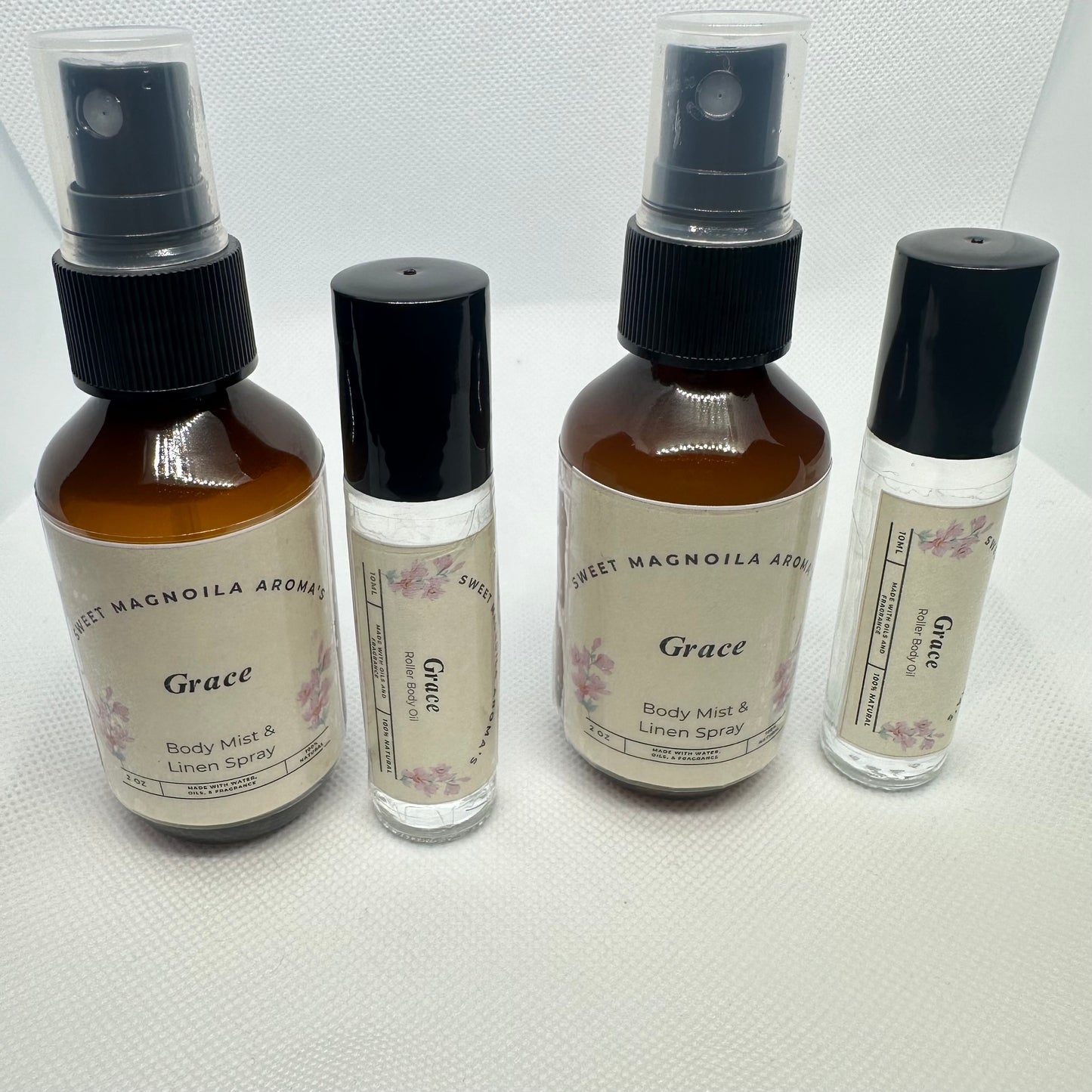 Sweet grace type body/linen mist-roll on body oil